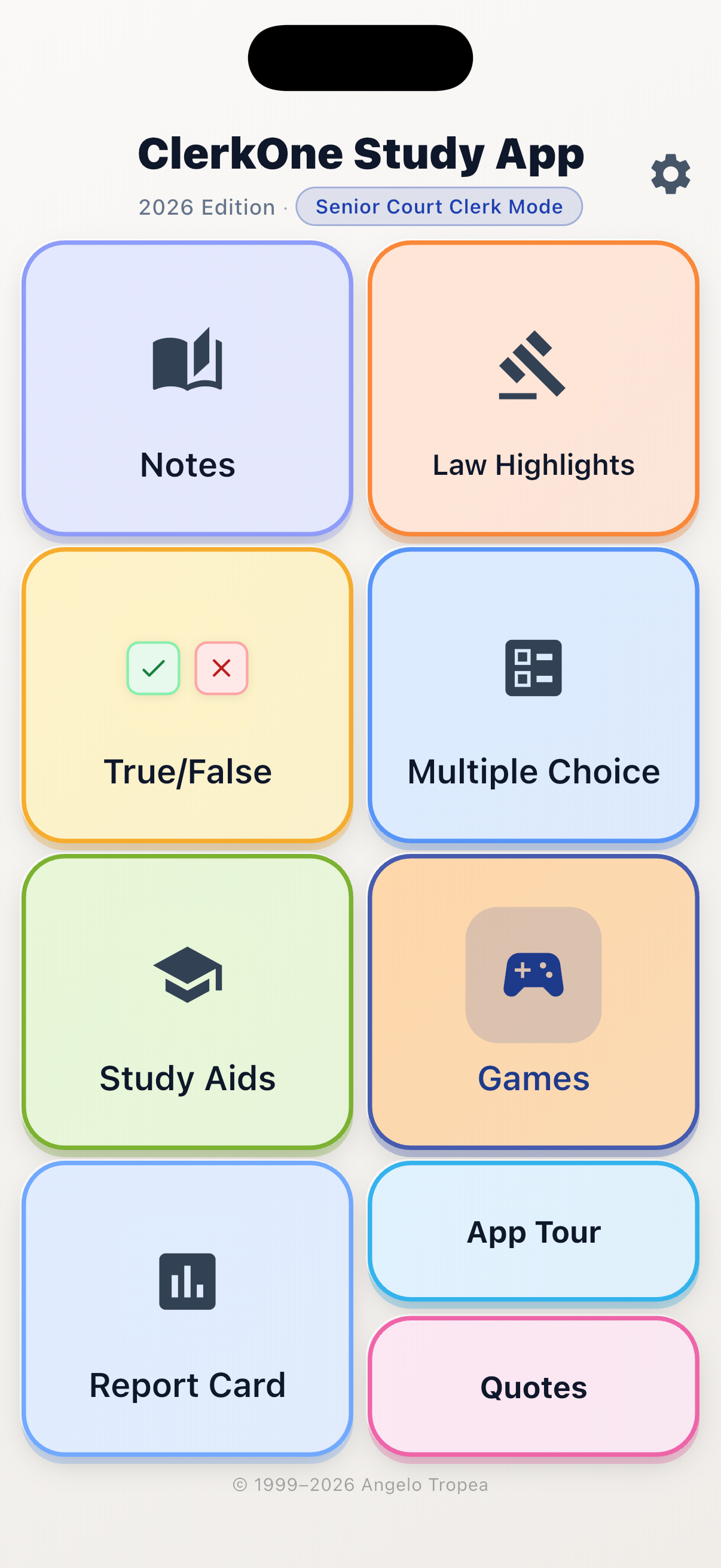 ClerkOne home dashboard screenshot